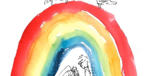 Квентин Блейк создал «объединяющие открытки» для людей на самоизоляции