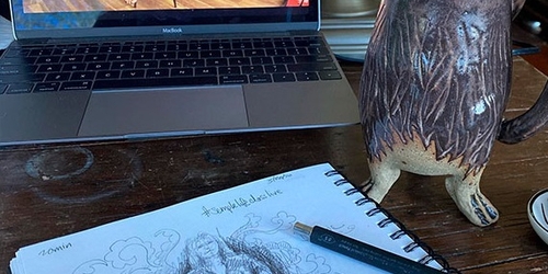 Британский художник заставил своих коллег по всему миру рисовать на дому